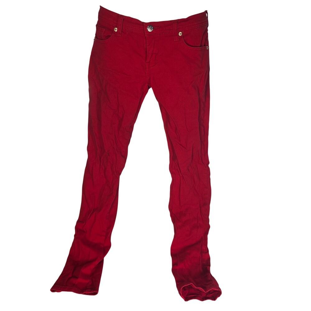 U-51 Authentic Denim Red Skinny Jeans Premium Stretch Colored Denim Size 7/8